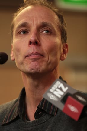 Nicky Hager book launch at Unity Books. The book is called Dirty Politics.