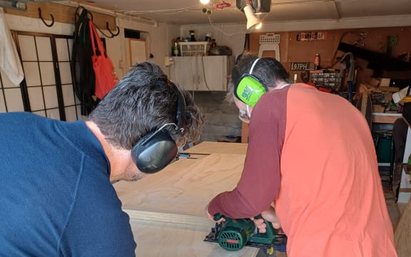 Sawing wood for the NZSO's Mahler 6 Hammer