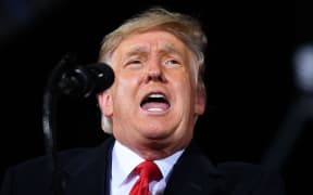 US President Donald Trump speaks during a rally in Georgia on January 4, 2021.