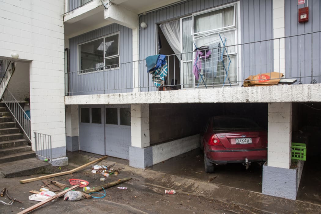 Damage to flats on Great North Rd