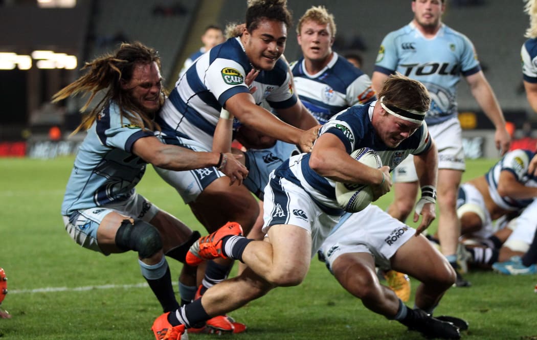 Auckland's Kurt Eklund scores against Northland 2015