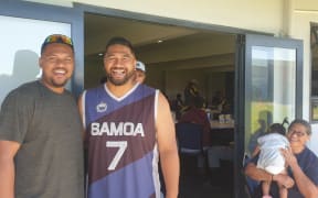 RSE worker Taylor Crichton and  church volunteer Fuimaono Nathan Pulega: More than 400 workers from the Pacific were evacuated to the The Samoan Assembly of God church in Napier after being displaced by floodwaters that swept through North Island towns during Cyclone Gabrielle.