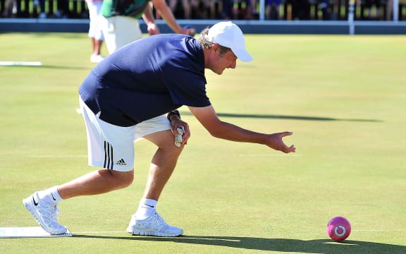 Gary Lawson of Christchurch bowls