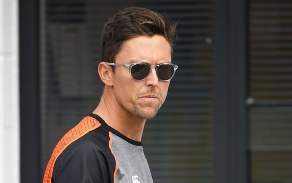 New Zealand's injured fast bowler Trent Boult.
