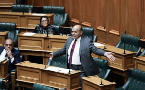 Labour MP Willie Jackson addresses the National Party during the general debate
