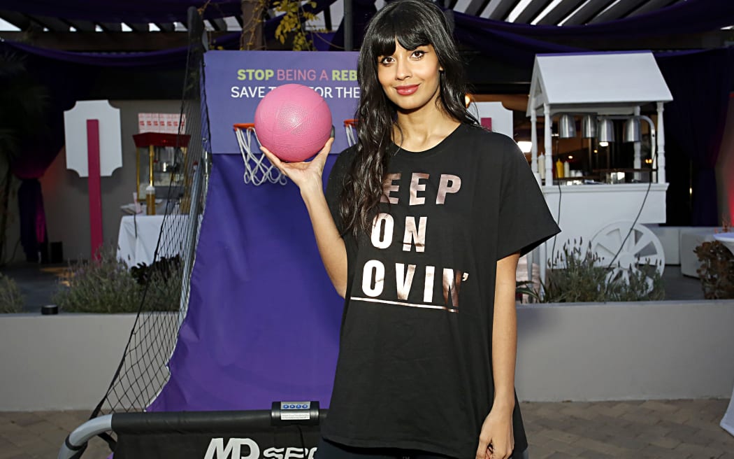 LOS ANGELES, CALIFORNIA - FEBRUARY 04: Jameela Jamil attends the Be SELFish" event in Los Angeles, California.