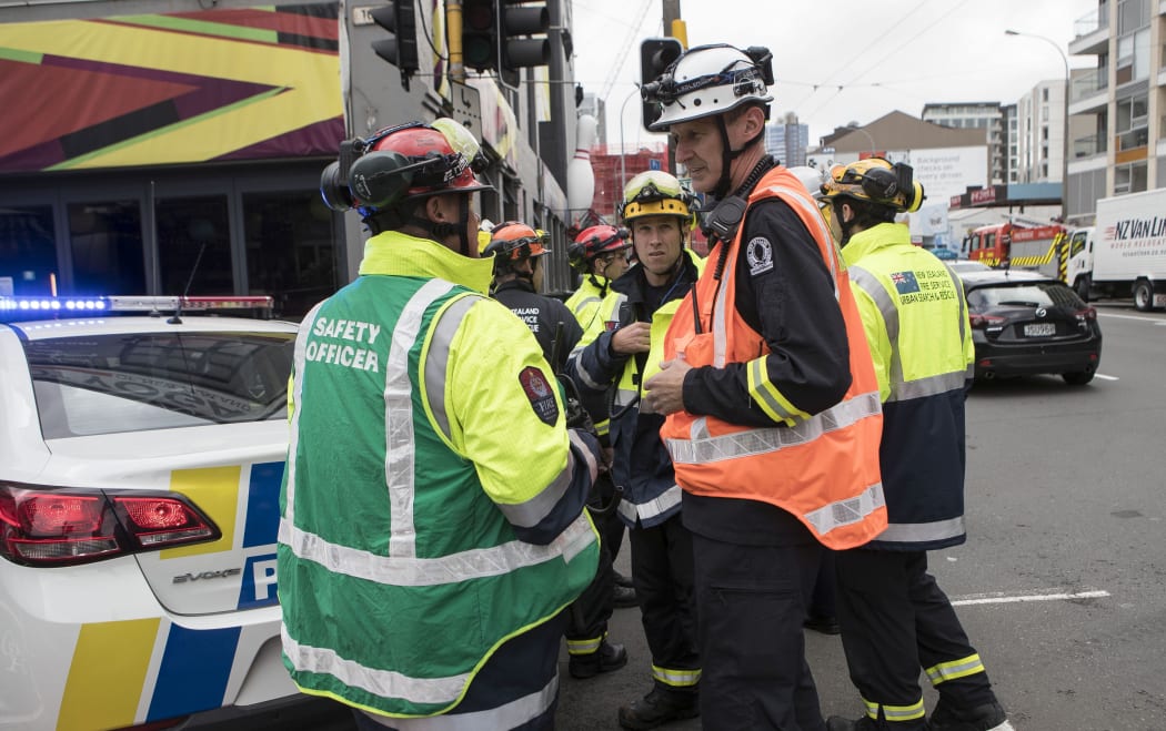 Emergency services near Courtenay Place in Welligton's CBD.