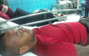 Ricardo Fisher in hospital in Suva, Fiji