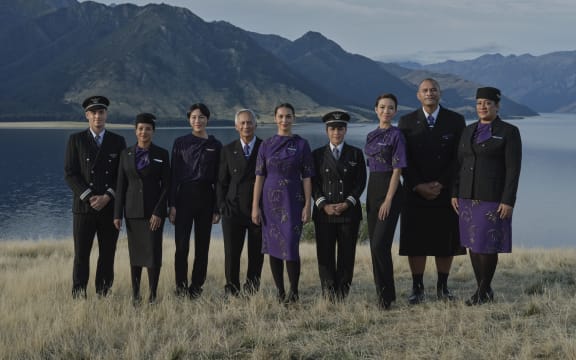 The new Air New Zealand uniform designed by Emilia Wickstead, 2025.
