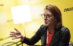 Marnie Wilking, the chief information security officer of Booking.com is photographed during an interview at Collision 2024 in Torontoon June 18, 2024. As travellers rush to book their summer getaways, Booking.com's internet safety boss says watch out for supercharged AI scams. Marnie Wilking, Chief Information Security Officer at the Netherlands-based travel giant, said generative AI had sparked an explosion in online phishing scams, and that the hospitality industry, long spared, had also become a target. (Photo by Cole BURSTON / AFP)