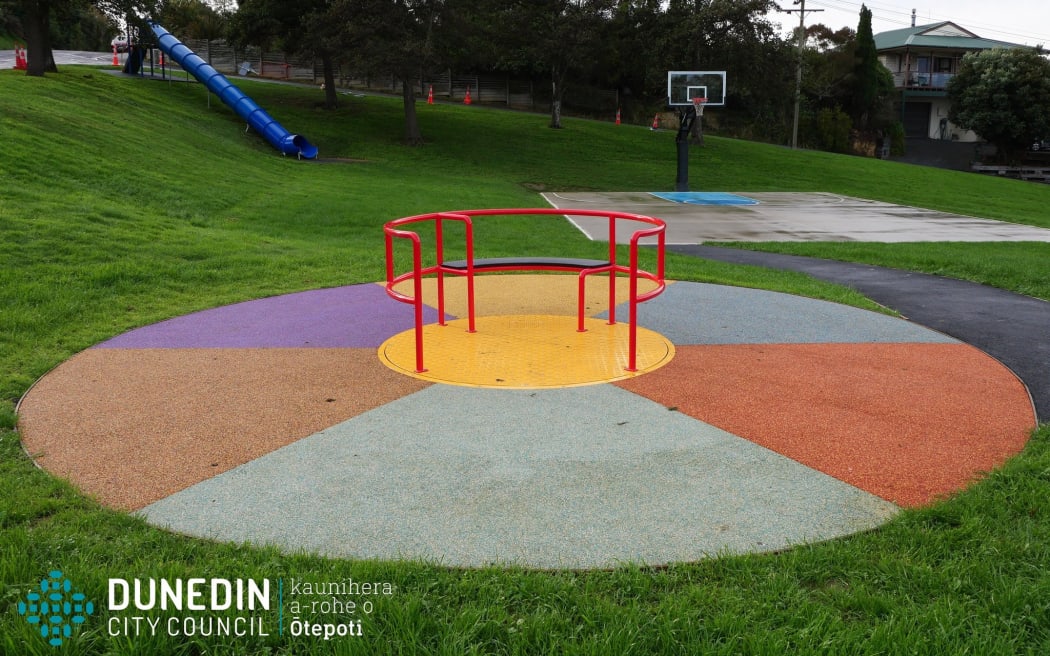 The new inclusive roundabout at Hudson Park.