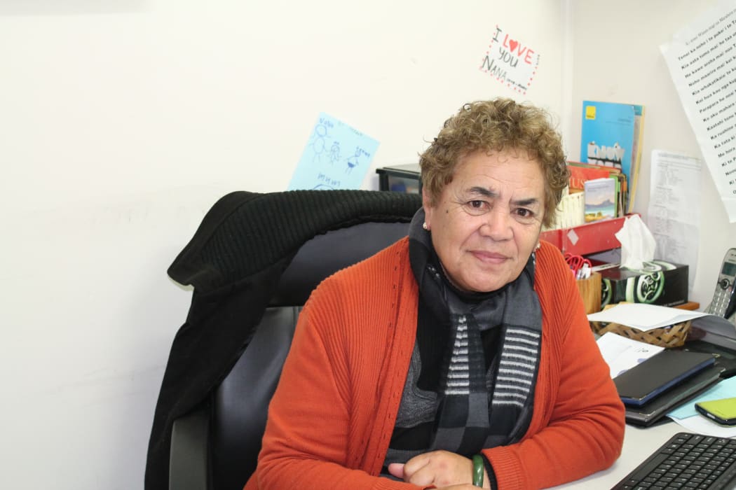 Ngarau at her office, Taumarunui