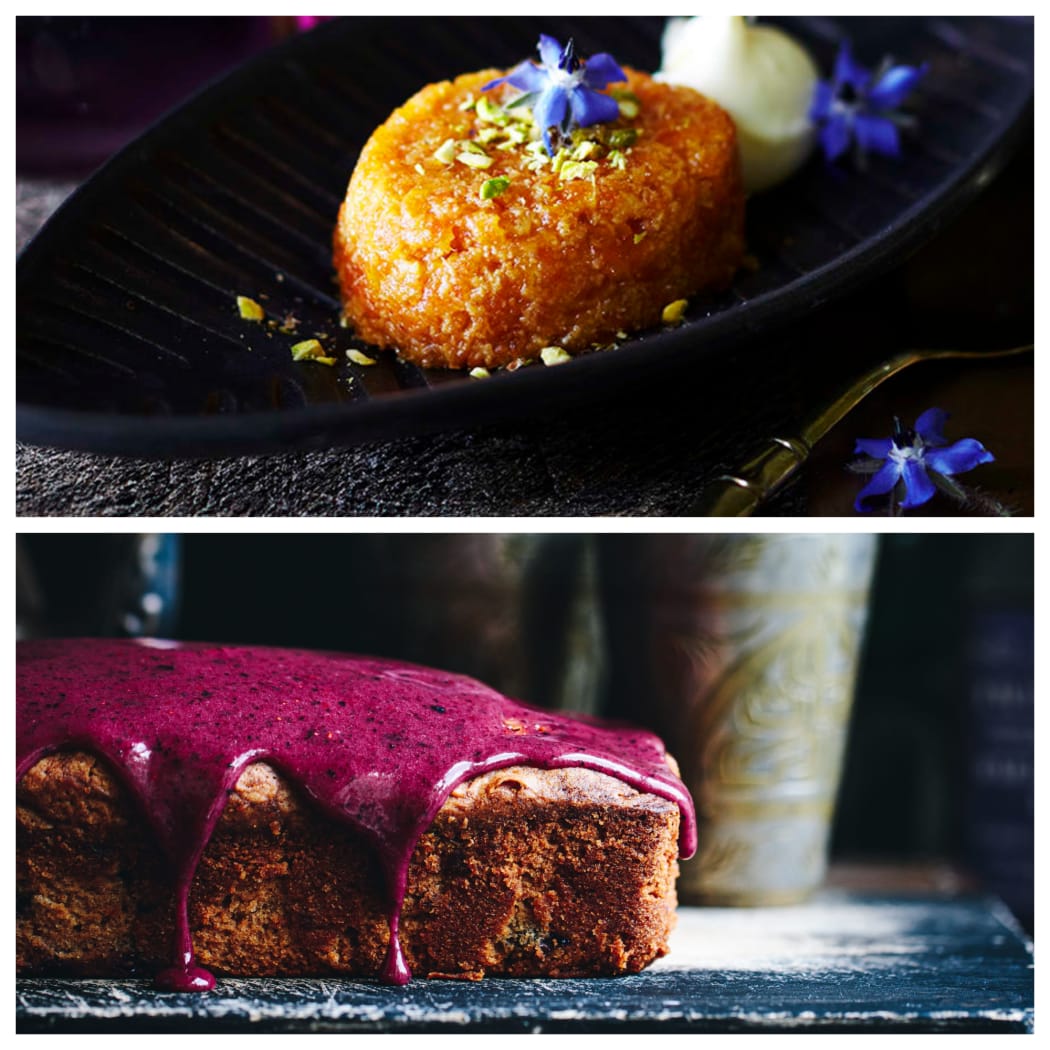 Carrot halva and blueberry chai loaf