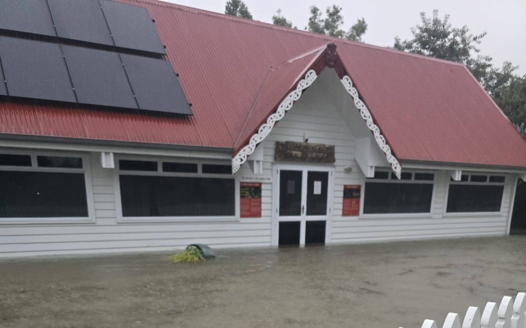 Flooding at Ōtorohanga Museum.
