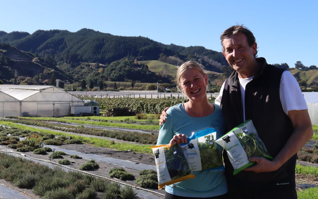 Emma and Gavin Visser of Tasman Bay Herbs near Takaka.