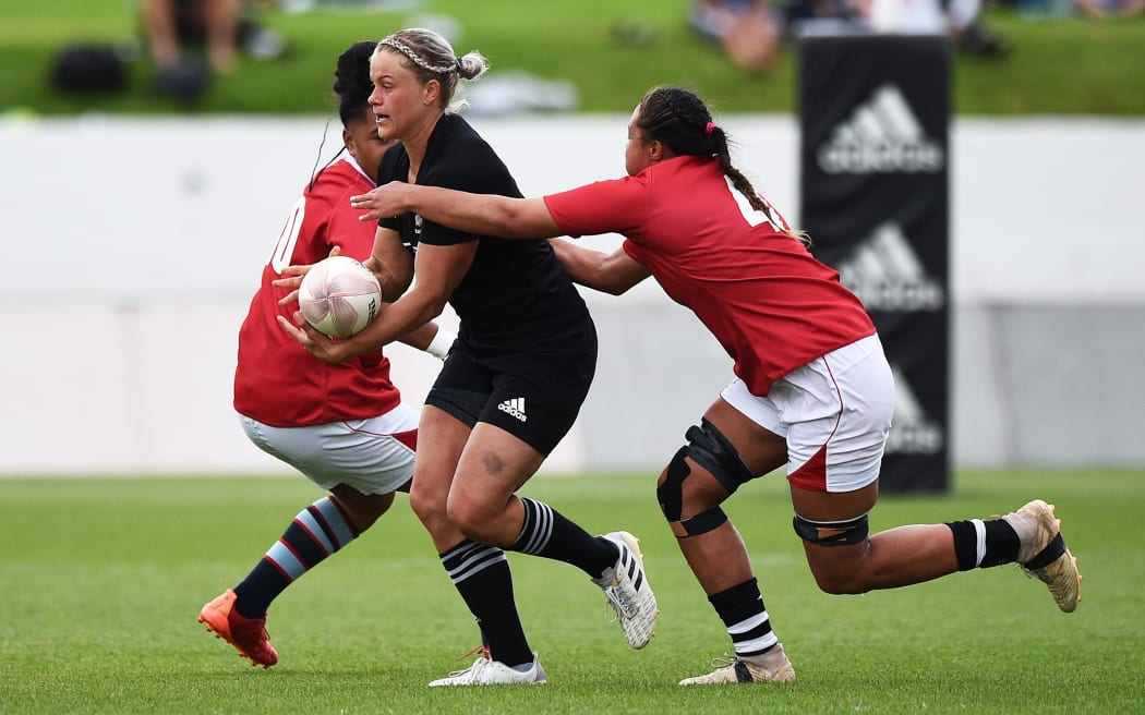 Chelsea Alley on the break against the NZ Barbarians in November last year.