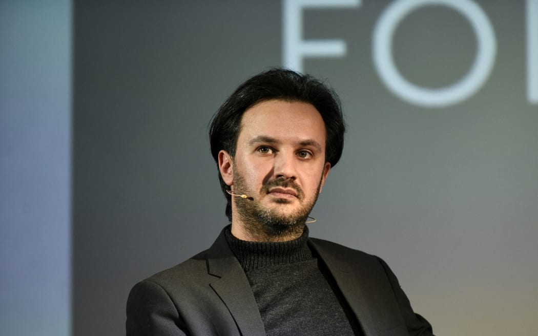 KYIV, UKRAINE - MARCH 2, 2023 - ommunications adviser to the Ukrainian Foreign Minister Heorhii Tykhyi attends the Kyiv StratCom Forum 2023 in Kyiv, capital of Ukraine.NO USE RUSSIA. NO USE BELARUS. (Photo by Ruslan Kaniuka / NurPhoto via AFP)