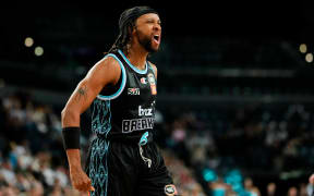 Breakers guard Parker Jackson-Cartwright celebrates