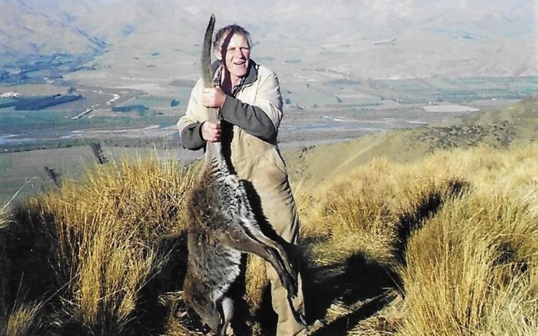 Wallaby country - Walter Cameron with a wallaby he has shot