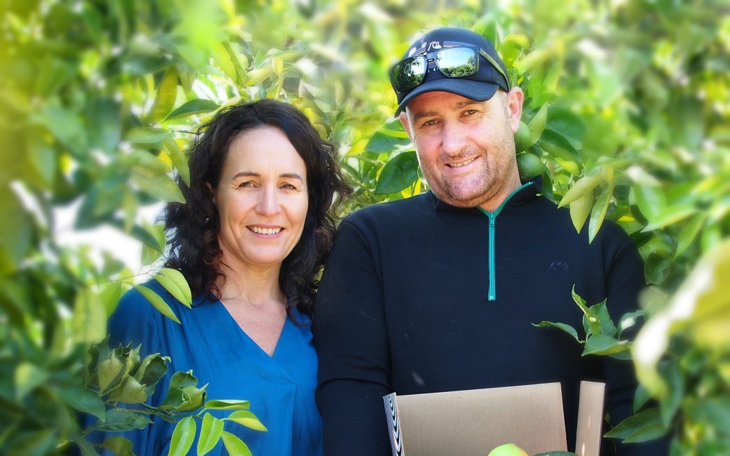 Bron and Sandy Kemp, the owners of an orange orchard and fruit subscription service, Twisted Citrus.