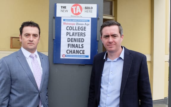 Wairarapa Times Age owner Andrew Denholm and editor Seamus Boyer