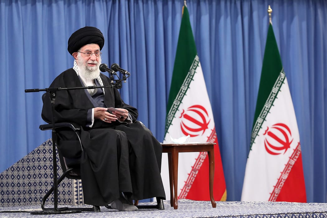 Iran's Supreme Leader Ayatollah Ali Khamenei on February 7, 2021.