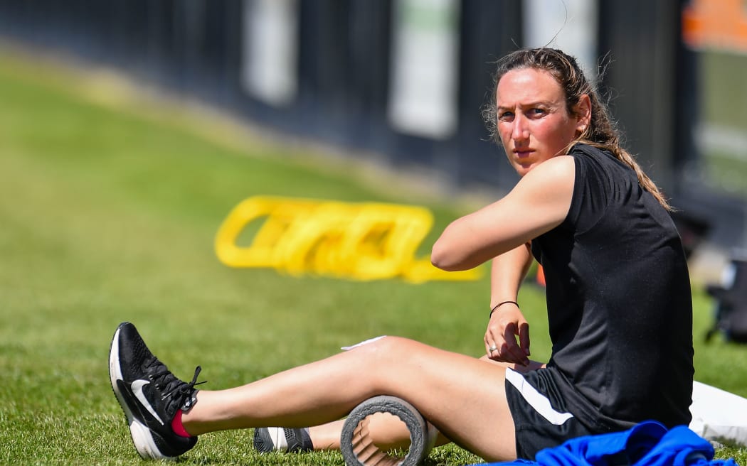 Annalie Longo during the Football Ferns training.