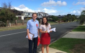 A picture of Arena Williams out campaigning for Labour