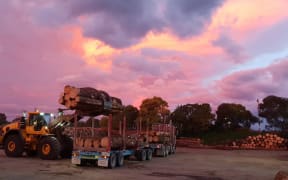 A logging truck