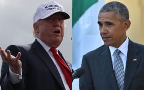 Donald Trump, left, and Barack Obama