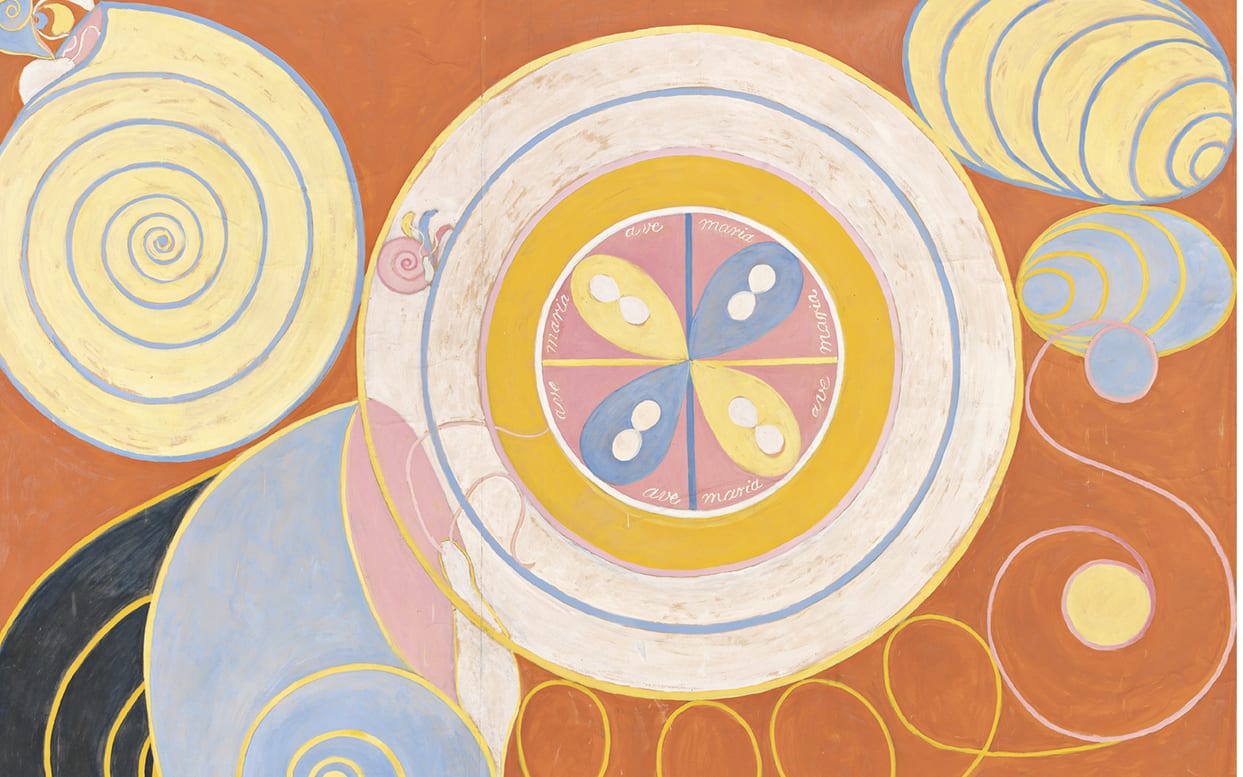 A detail from the 1907 painting 'Group IV, The Ten Largest, No. 3, Youth' by Hilma af Klint