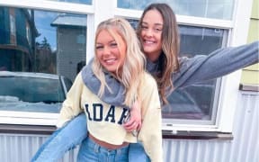 Madison Mogen, left, and Xana Kernodle pictured in an image posted in tribute by the local restaurant where the students worked.
