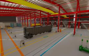 An image of the planned redevelopment of the Hillside railway workshops in Dunedin.
