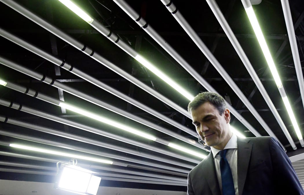 Spanish prime minister Pedro Sanchez after announcing his new cabinet members at La Moncloa palace in Madrid on June 6, 2018.