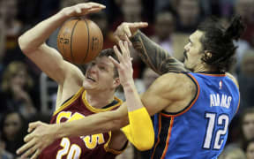 Steven Adams (right) has been labelled one of the dirtiest players in the NBA.