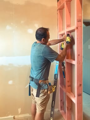 Dunedin man Paul le Comte is tacking some DIY during the lockdown