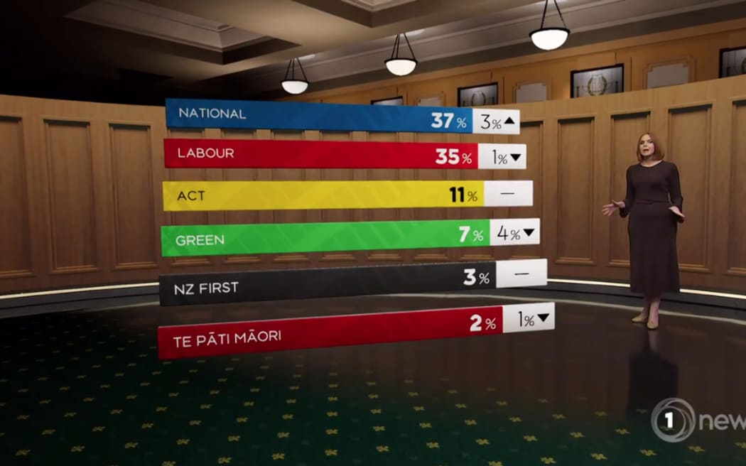 Jessica Mutch McKay presents the 1News Kantar Public Poll