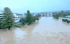 After Cyclone Gabrielle, the Gisborne city river system flooded. Image from the morning of 14 February last year.