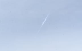 This photo of the meteor was taken looking directly south in the Hutt Valley. An eyewitness says there was a huge flash of light as it combusted and disintegrated.