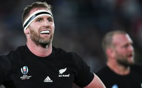 Brodie Retallick and Kieran Read.
New Zealand All Blacks v England. Rugby World Cup semi final. International Stadium, Yokohama, Tokyo, Japan. Saturday 26 October 2019. Â© Photo: Andrew Cornaga / www.Photosport.nz