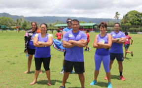 Volunteers including Visceta Meredith (front left) on Samoa's Nobesity programme