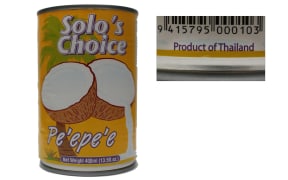 200614. Photo Diego Opatowski / RNZ. Solo's Choice coconut cream. Pe'epe'e