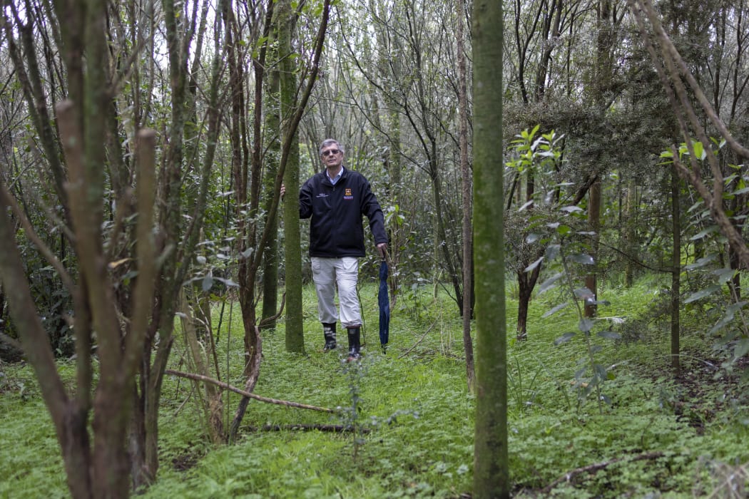 Bruce Clarkson at the ecology restoration project in Hamilton
