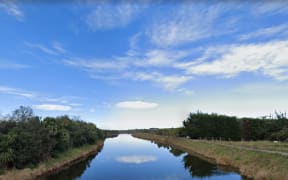 Saltwater Creek in North Canterbury, as seen from King Street.