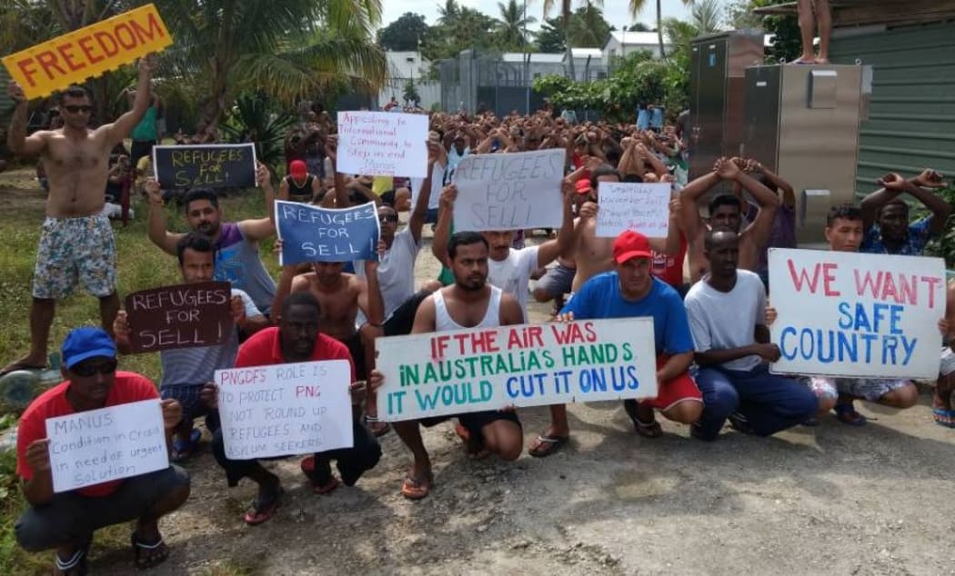 The 93rd day of protest in the Manus Island detention centre, 1-11-17.