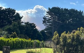 A fire in Waipoua forest is threatening homes