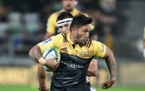 Hurricanes Vince Aso. Hurricanes v Brumbies, Super Rugby, McLean Park, Napier, New Zealand. Friday, 21 April 2017. Copyright photo: John Cowpland / www.photosport.nz
