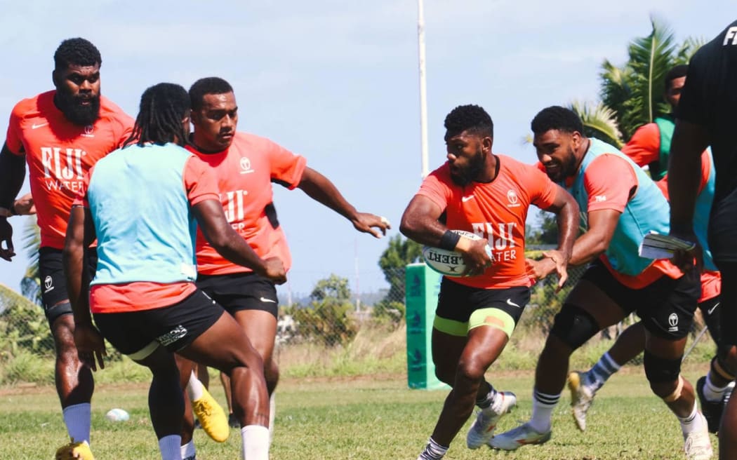 The Flying Fijians training in Nadi before they flew to Tonga to meet the 'Ikale Tahi. Photo: FRU