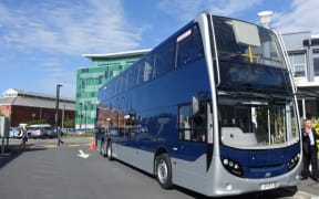 A double-decker bus gave demonstration rides through town in Wellington on Wednesday as part of the Greater Wellington Regional Council's plan to introduce a fleet of 50 buses by 2018. This bus is part of Auckland's fleet.