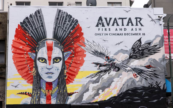 Avatar 3 mural in Wellington